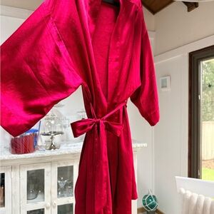 Victoria's Secret Vibrant Red shirt robe